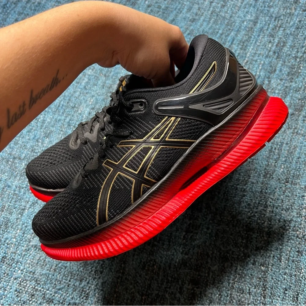 Asics MetaRide Running Shoes in Black Classic Red Size 7.5 Women’s Sneakers